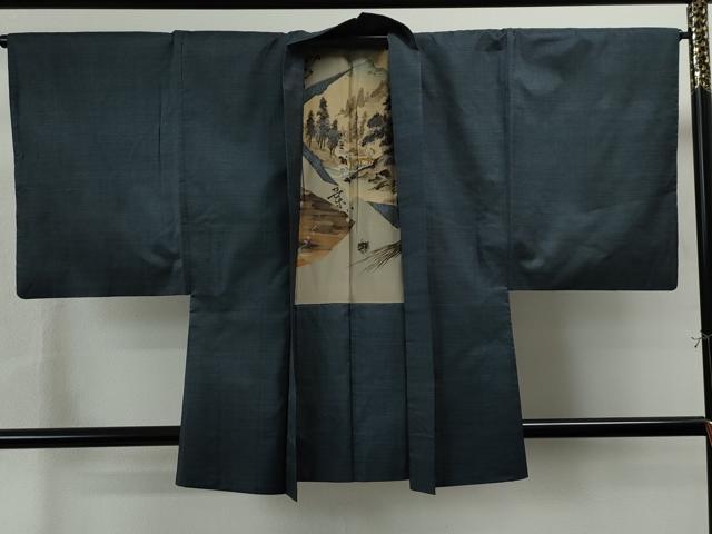 平和屋着物●男性 本場大島紬 アンサンブル 100亀甲 総詰め 正絹 逸品 CAAS7448yc