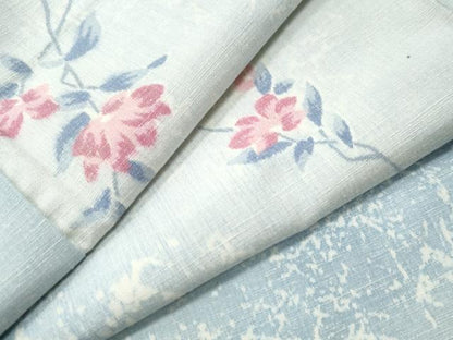 平和屋着物●上質な紬 枝花文 正絹 逸品 CAAS7459yc