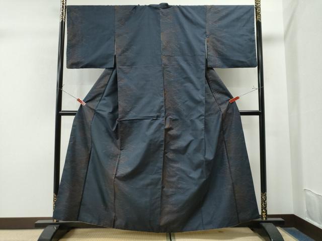 平和屋着物●本場大島紬　7マルキ　吉祥文　正絹　逸品　CAAS7502yc