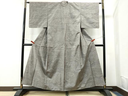 平和屋着物●結城紬 100亀甲 雲取り草花文 正絹 逸品 未使用 CAAS7506yc