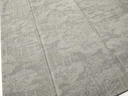 平和屋着物●結城紬 100亀甲 雲取り草花文 正絹 逸品 未使用 CAAS7506yc