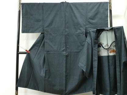 平和屋着物●男性 本場大島紬 アンサンブル 7マルキ 正絹 逸品 未使用 CAAS7527yc