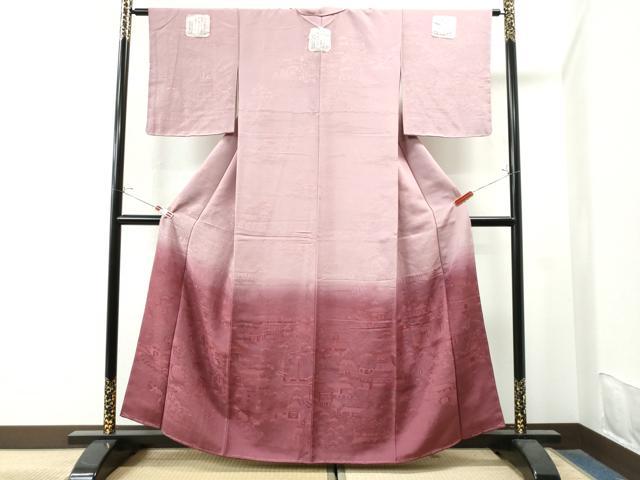 平和屋着物●豪華色留袖　水辺舟風景地紋　暈し染め　正絹　逸品　未使用　CAAS7530yc