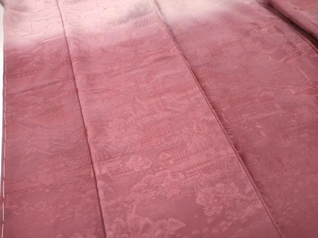 平和屋着物●豪華色留袖　水辺舟風景地紋　暈し染め　正絹　逸品　未使用　CAAS7530yc