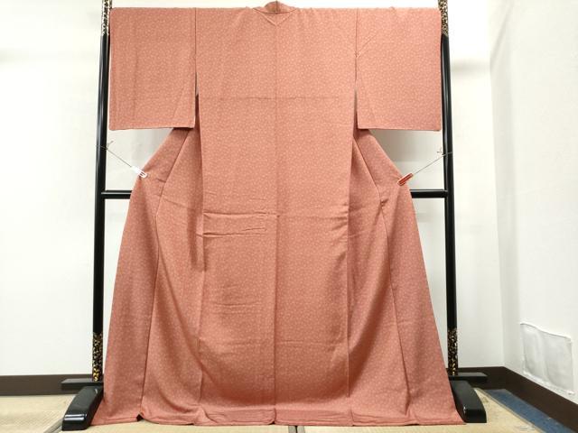 平和屋着物●江戸小紋　クローバー　正絹　逸品　CAAS7583yc