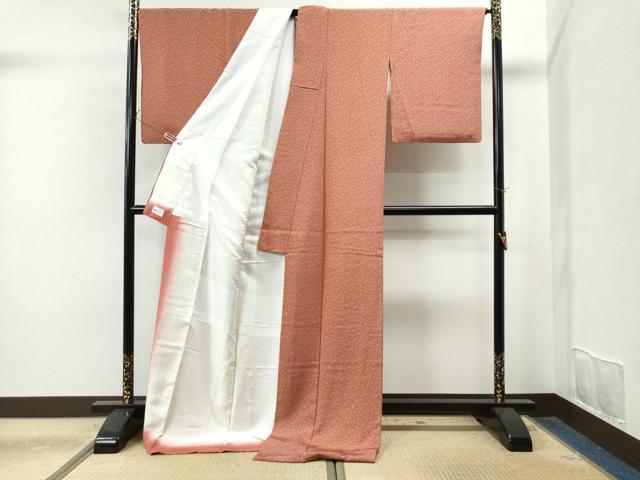 平和屋着物●江戸小紋　クローバー　正絹　逸品　CAAS7583yc
