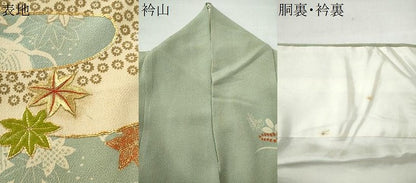 平和屋着物●訪問着 駒刺繍 霞松竹梅花文 金彩 鬼しぼ縮緬 高島屋扱い 正絹 逸品 CAAS7594yc