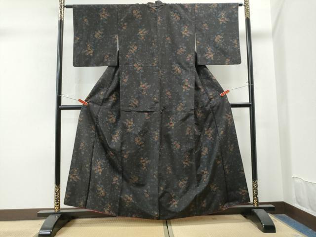 平和屋着物●上質な紬　万寿菊　正絹　逸品　CAAS7597yc