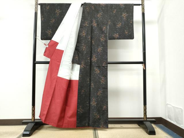 平和屋着物●上質な紬　万寿菊　正絹　逸品　CAAS7597yc