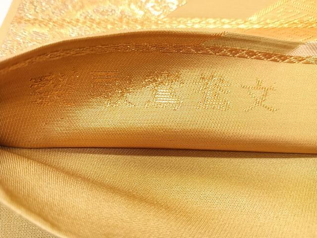 平和屋着物◎六通柄袋帯 裂取鴛鴦文 金糸 正絹 逸品 CAAS7675ua