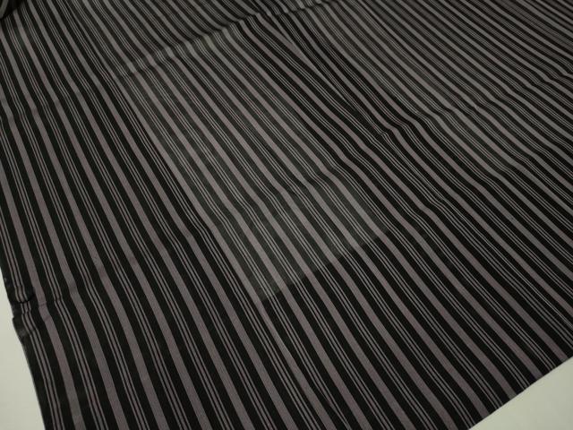 平和屋着物▽道行コート スリーシーズン 春夏秋 塵除け 紗 間道 黒地 正絹 逸品 CAAS8086vp