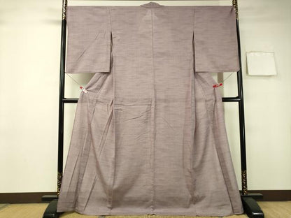 平和屋着物▽上質な紬 単衣 霞文 正絹 逸品 CAAS8197vp