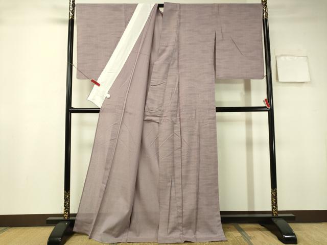 平和屋着物▽上質な紬 単衣 霞文 正絹 逸品 CAAS8197vp