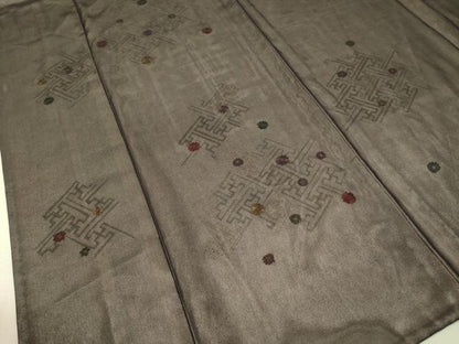 平和屋着物▽訪問着 単衣 紗袷 刺繍 紗綾形花文 正絹 逸品 CAAS8250vp