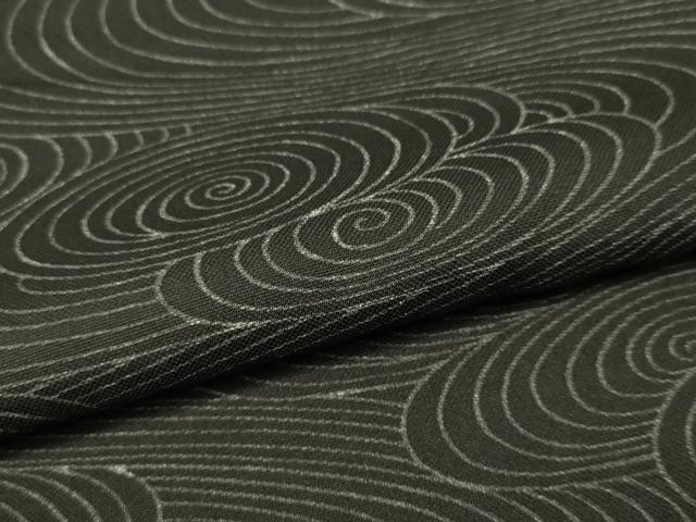 平和屋着物▽上質な小紋 単衣 成り物 黒地 正絹 逸品 CAAS8255vp