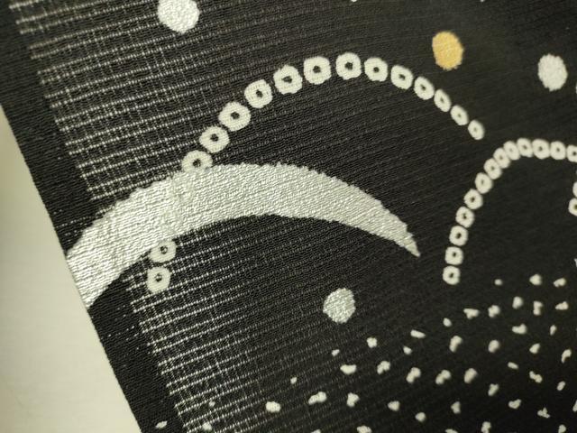 平和屋着物＊夏物 ファッションデザイナー 花井幸子 訪問着 絽縮緬 芝草横段文 黒地 金銀彩 正絹 逸品 CAAS8364vp