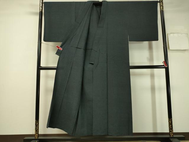 平和屋着物▽男性 本塩沢 単衣 蚊絣 正絹 逸品 CAAS8381vp
