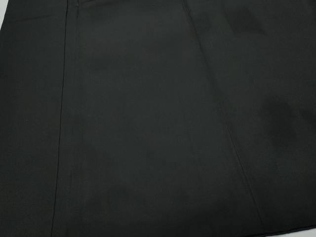 平和屋着物●男性　黒紋付　羽織セット　正絹　逸品　CAAS8404vf
