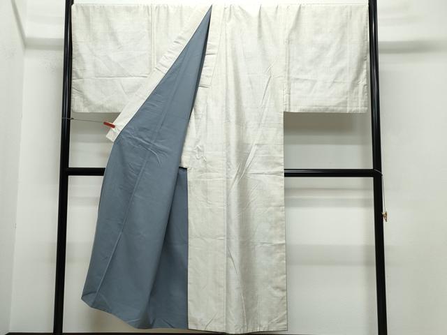 平和屋着物●男性　本場大島紬　白大島　アンサンブル　泊清勇作　100亀甲　総詰め　キングサイズ　証紙付き　正絹　逸品　CAAS8406vf