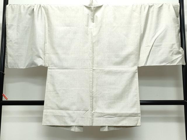 平和屋着物●男性　本場大島紬　白大島　アンサンブル　泊清勇作　100亀甲　総詰め　キングサイズ　証紙付き　正絹　逸品　CAAS8406vf
