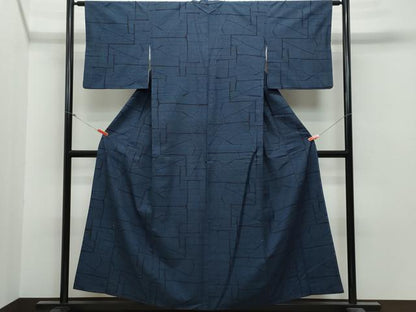 平和屋着物●綿薩摩　吉祥文　木綿　逸品　CAAS8410vf