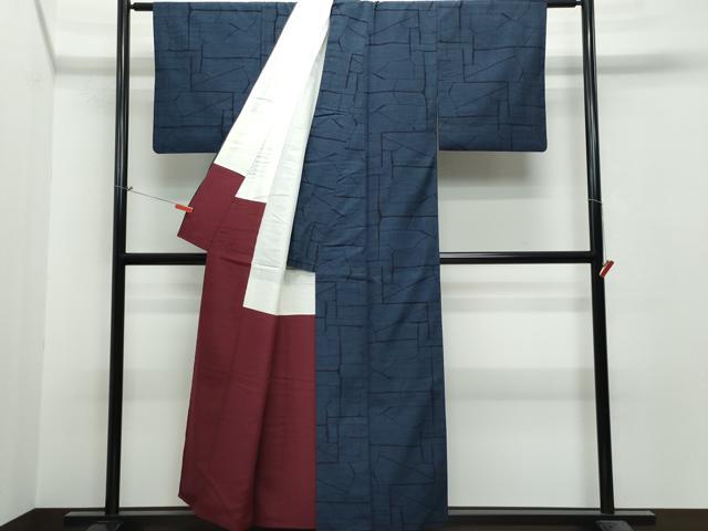 平和屋着物●綿薩摩　吉祥文　木綿　逸品　CAAS8410vf