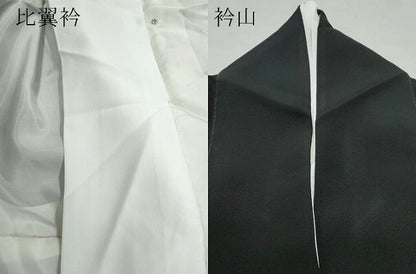 平和屋着物●金彩友禅　卓越技能者・名工・和田光正　黒留袖　扇面草花文　金銀彩　正絹　逸品　CAAS8433vf