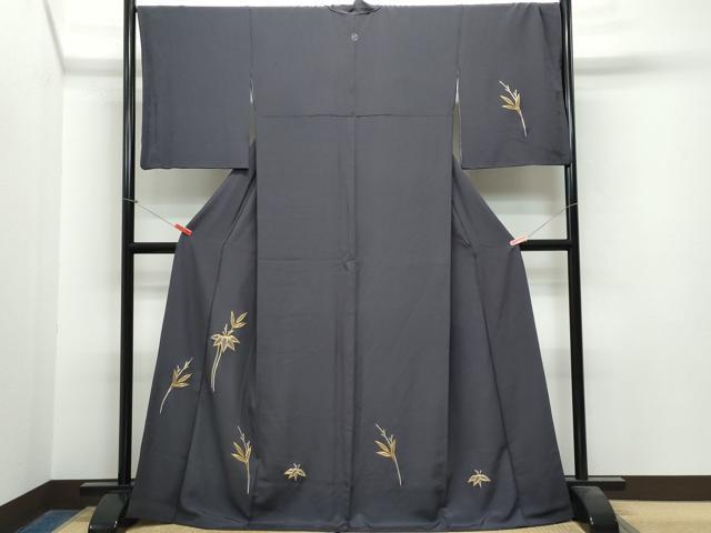 平和屋着物●訪問着 総刺繍 駒刺繍 笹 正絹 逸品 CAAS8437vf