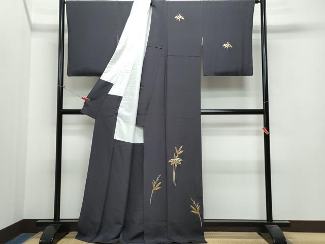 平和屋着物●訪問着 総刺繍 駒刺繍 笹 正絹 逸品 CAAS8437vf