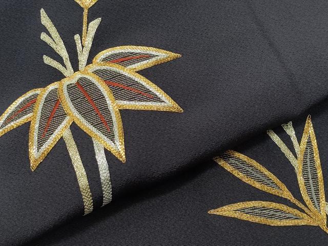 平和屋着物●訪問着 総刺繍 駒刺繍 笹 正絹 逸品 CAAS8437vf