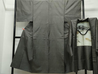 平和屋着物●男性　本場大島紬　アンサンブル　100亀甲　総詰め　正絹　逸品　CAAS8451vf