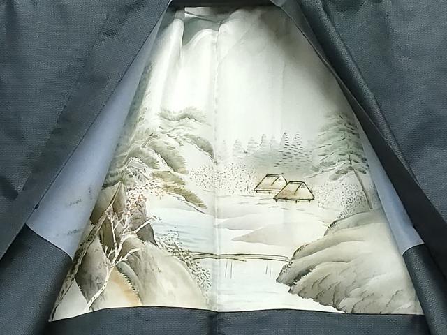 平和屋着物●男性 本場大島紬 アンサンブル 亀甲柄 正絹 逸品 CAAS8452vf