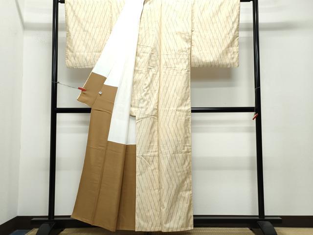 平和屋着物●本場大島紬　7マルキ　立涌文　正絹　逸品　CAAS8457vf