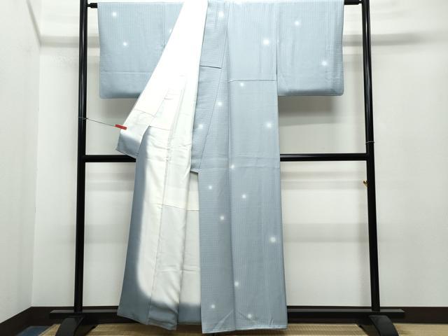 平和屋着物●上質な小紋 花織 蛍暈し 正絹 逸品 CAAS8460vf