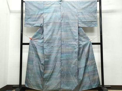 平和屋着物●染色作家 斉藤三才 本場大島紬 9マルキ 葡萄蔦の葉文 正絹 逸品 CAAS8469vf
