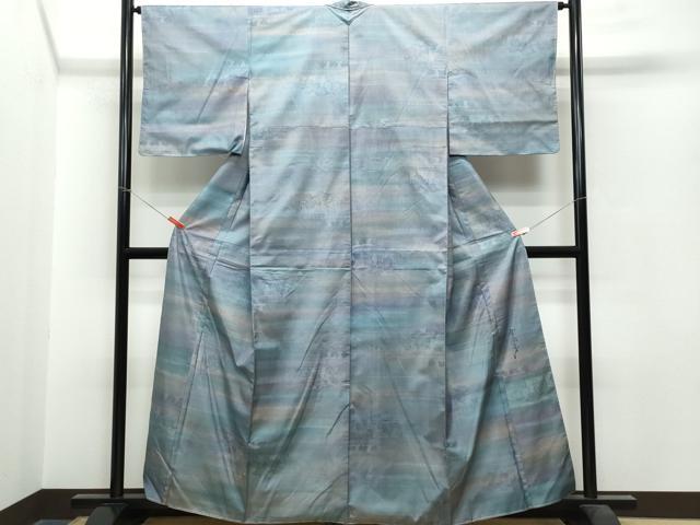 平和屋着物●染色作家 斉藤三才 本場大島紬 9マルキ 葡萄蔦の葉文 正絹 逸品 CAAS8469vf