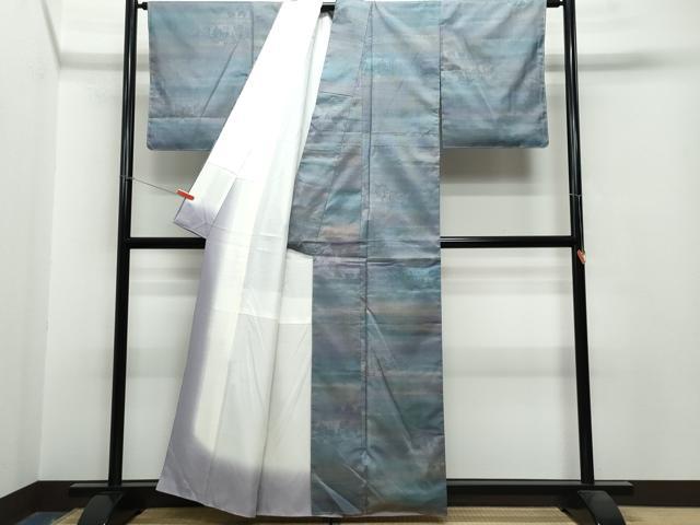 平和屋着物●染色作家 斉藤三才 本場大島紬 9マルキ 葡萄蔦の葉文 正絹 逸品 CAAS8469vf