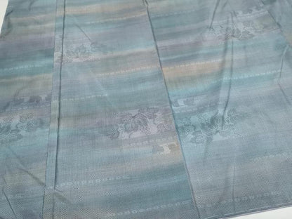 平和屋着物●染色作家 斉藤三才 本場大島紬 9マルキ 葡萄蔦の葉文 正絹 逸品 CAAS8469vf