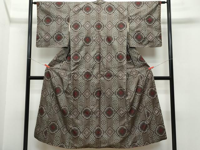 平和屋着物●本場大島紬　龍郷絣　正絹　逸品　CAAS8477vf