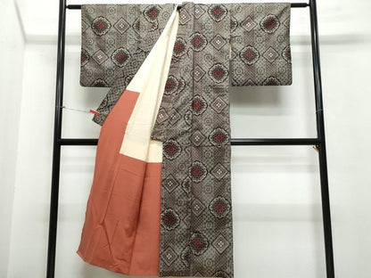 平和屋着物●本場大島紬　龍郷絣　正絹　逸品　CAAS8477vf