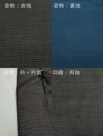 平和屋着物●男性 本場大島紬 アンサンブル 100亀甲 総詰め 正絹 逸品 CAAS8496vf