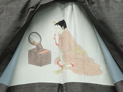 平和屋着物●男性 本場大島紬 アンサンブル 100亀甲 総詰め 正絹 逸品 CAAS8496vf