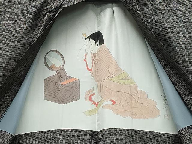 平和屋着物●男性 本場大島紬 アンサンブル 100亀甲 総詰め 正絹 逸品 CAAS8496vf