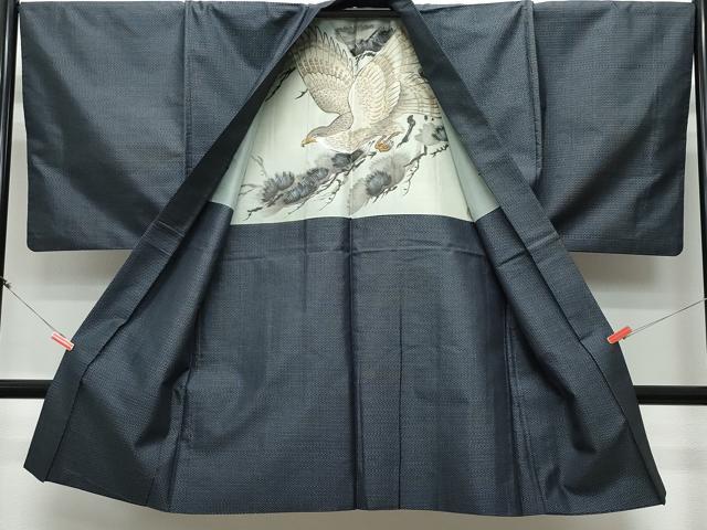 平和屋着物●男性 本場大島紬 アンサンブル 亀甲柄 正絹 逸品 CAAS8503vf
