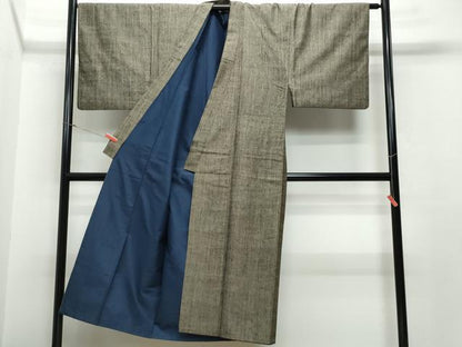 平和屋着物●男性 紬 アンサンブル 霞文 正絹 逸品 CAAS8505vf