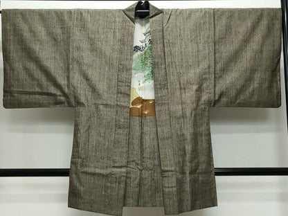 平和屋着物●男性 紬 アンサンブル 霞文 正絹 逸品 CAAS8505vf