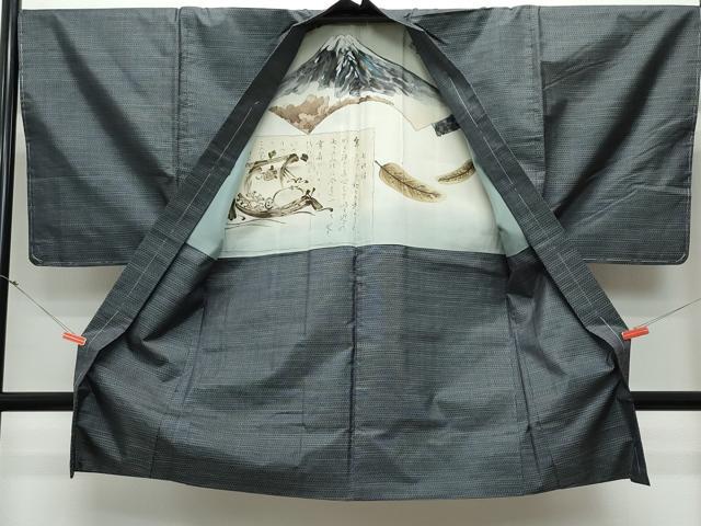 平和屋着物●男性　本場大島紬　アンサンブル　80亀甲　総詰め　正絹　逸品　CAAS8510vf