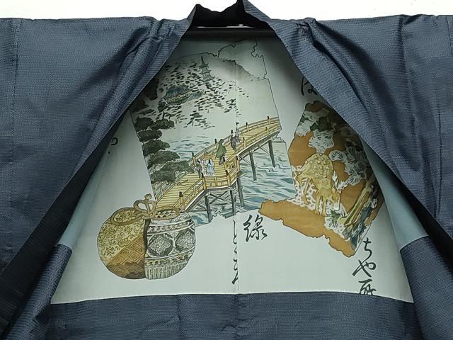 平和屋着物●男性 本場大島紬 アンサンブル 100亀甲 総詰め 正絹 逸品 CAAS8511vf