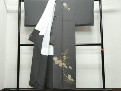 平和屋着物●訪問着 立波花鳥文 金彩 正絹 逸品 CAAS8528vf