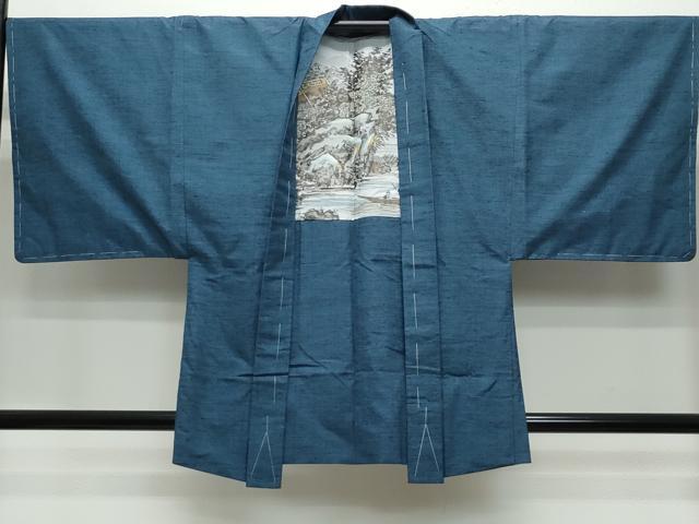 平和屋着物●男性　紬　アンサンブル　吉祥文　正絹　逸品　CAAS8550vf